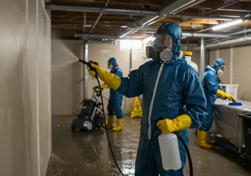 Basement Sanitization and Antimicrobial Treatment process in Mount Angel, OR