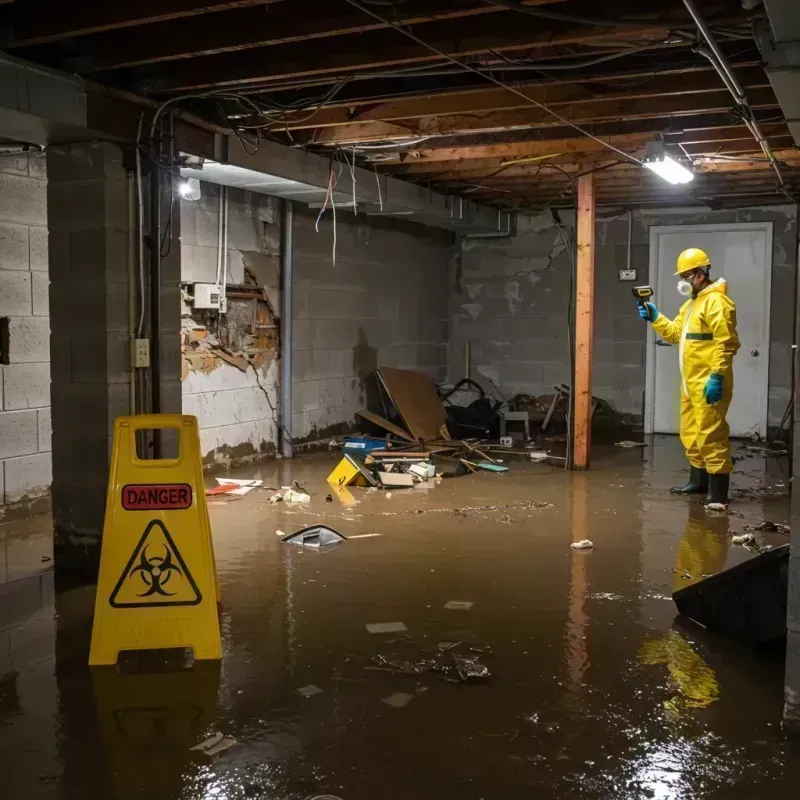 Flooded Basement Electrical Hazard in Mount Angel, OR Property